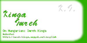 kinga imreh business card